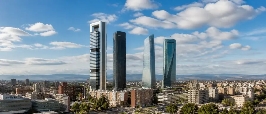 Skyline de negocios en Madrid