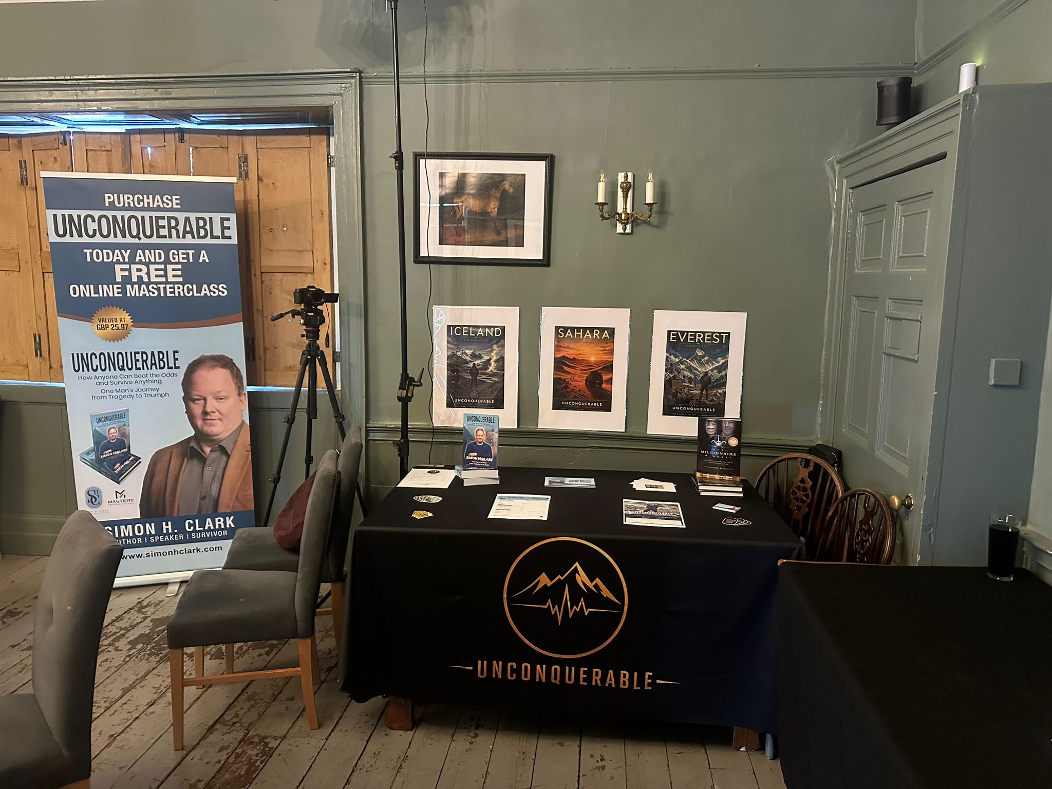 table with simon clark's books on top table with simon clark's books on top