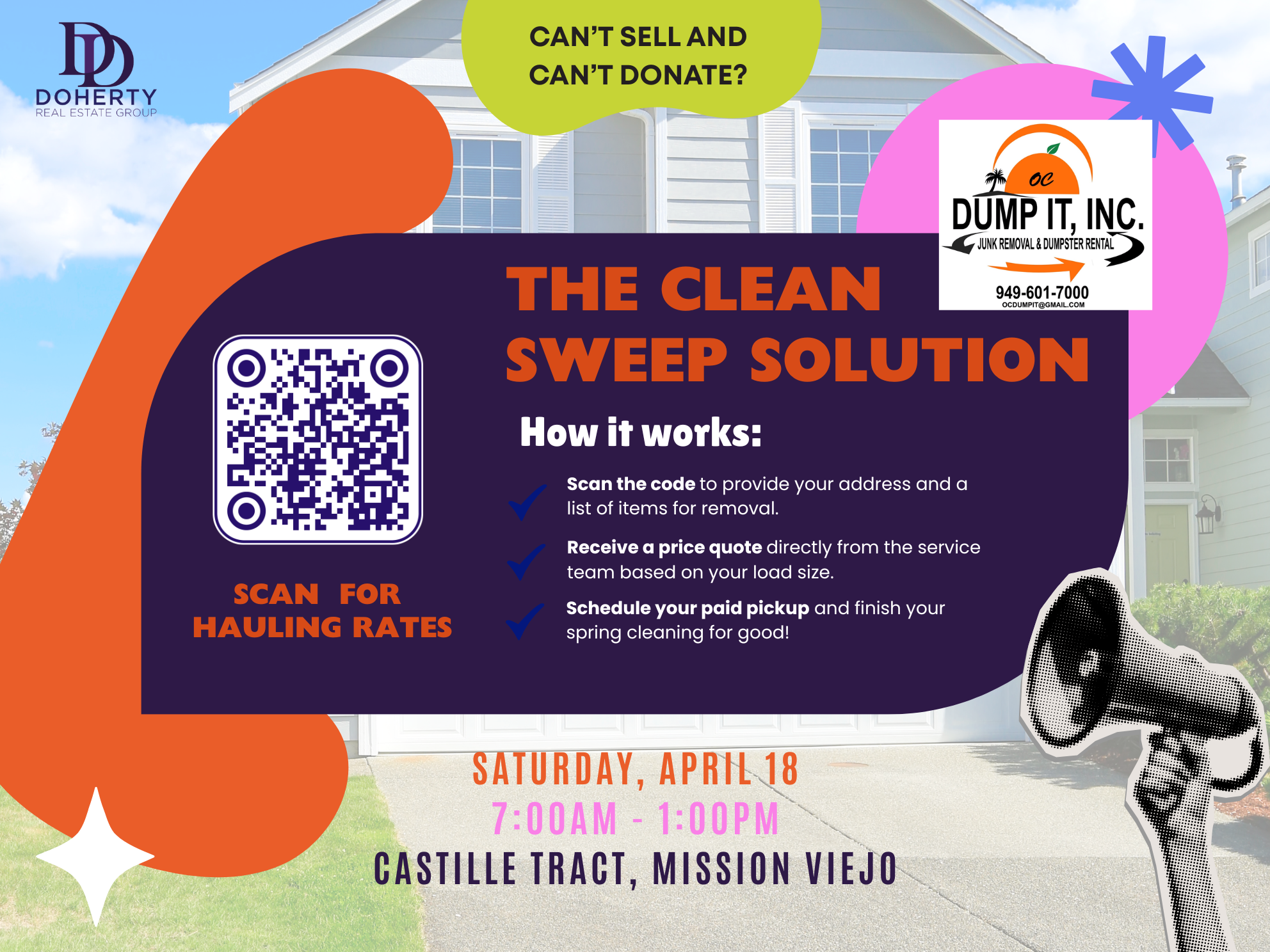 The Clean Sweep Solution OC Dump It CASTILLE