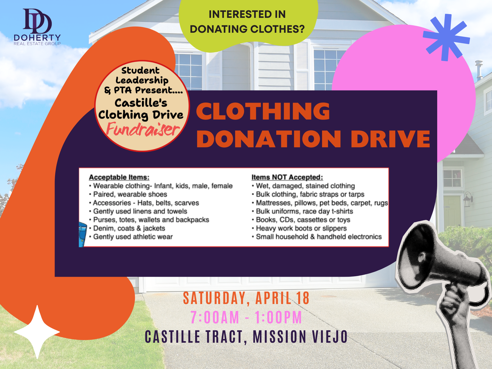 clothing donation drive CASTILLE