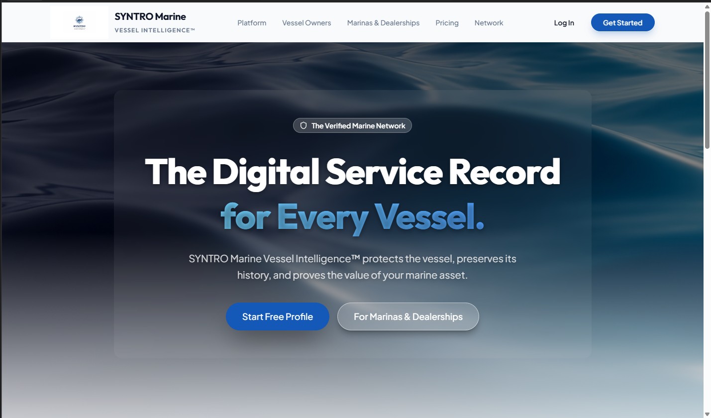 SYNTRO Marine Vessel Intelligence Dashboard