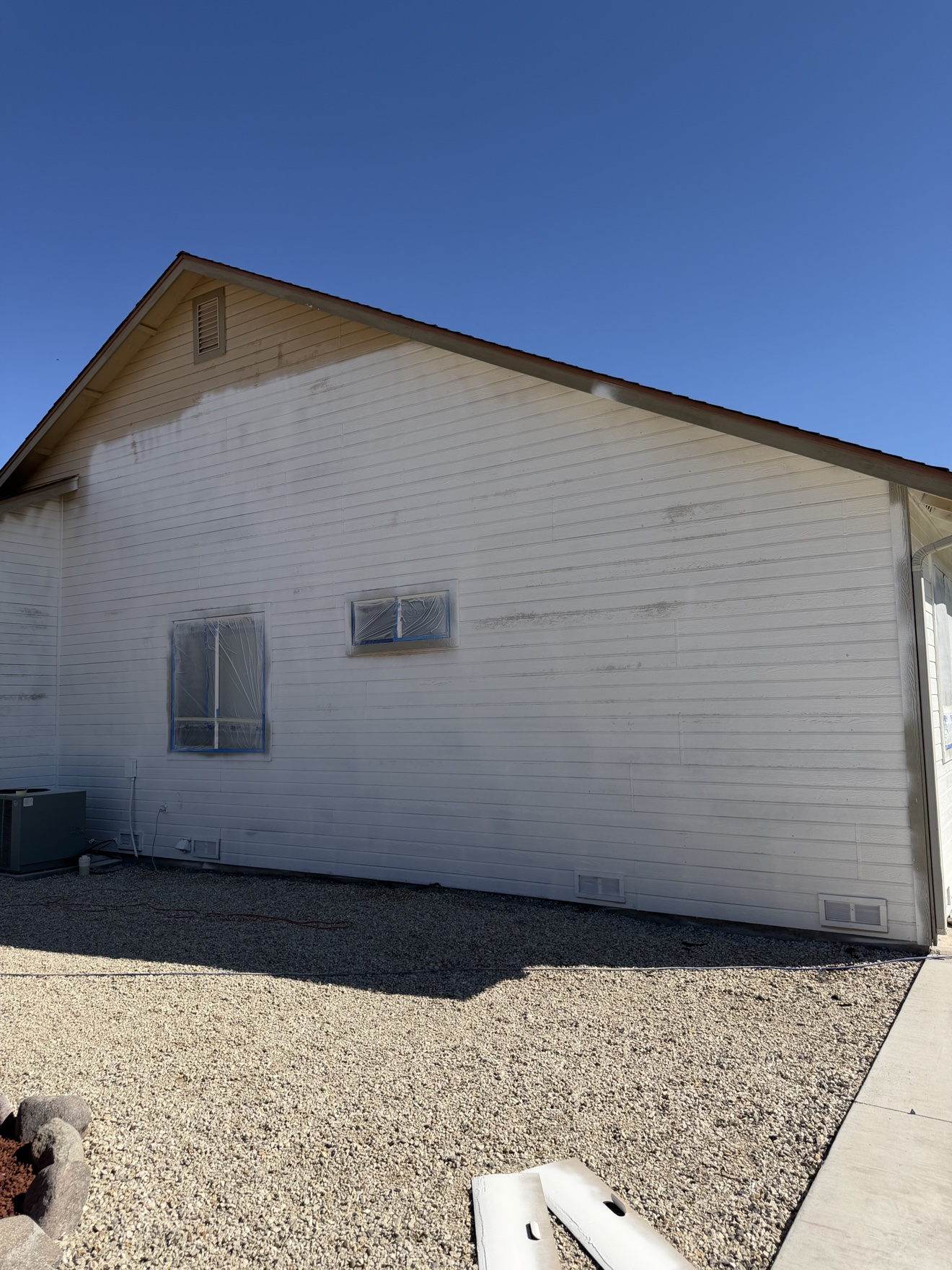 During: gable end halfway through the color change
