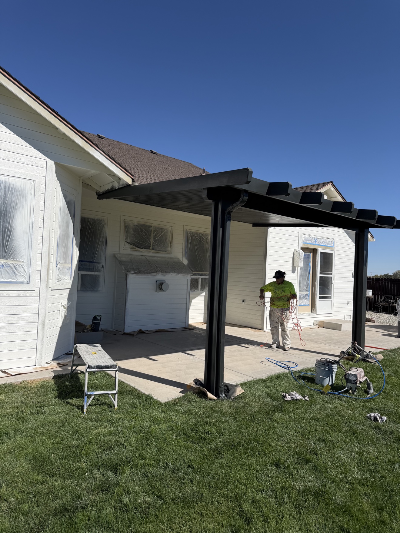 Exterior repaint — in progress