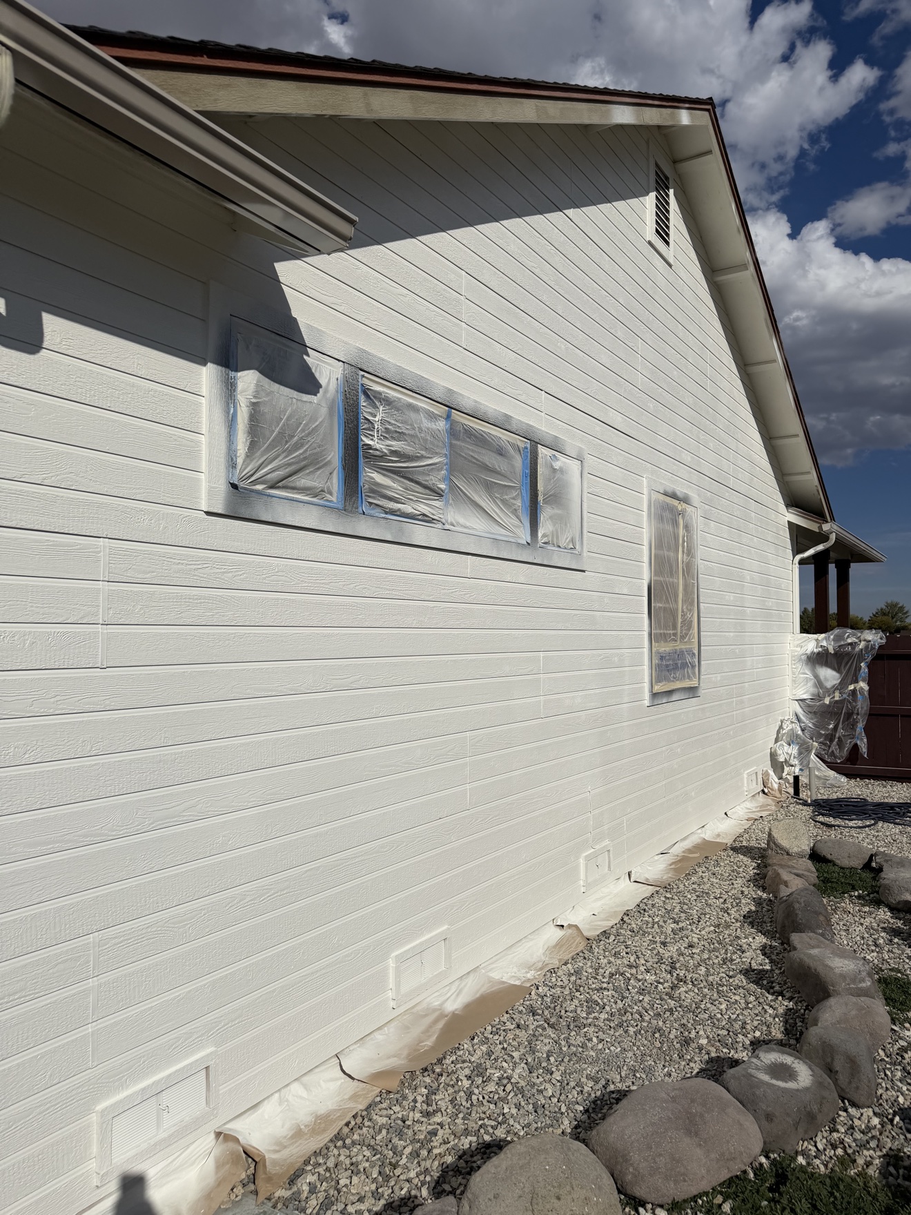 Exterior repaint — in progress