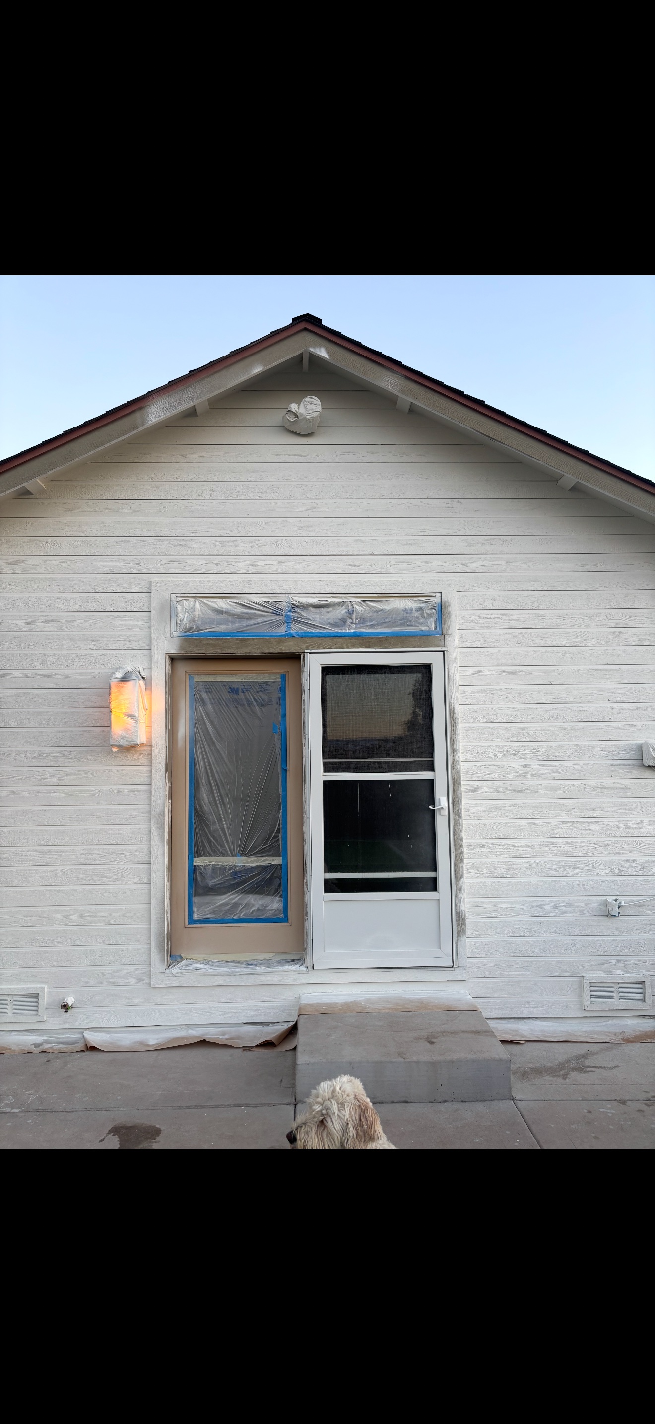 Exterior repaint — in progress