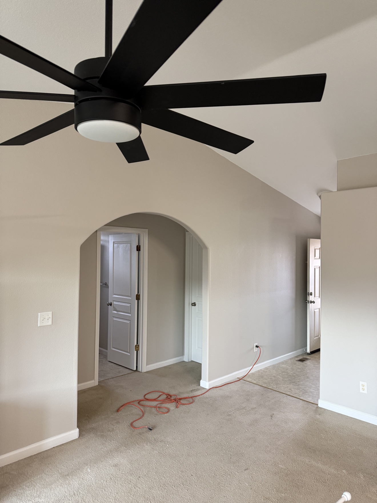 Interior repaint — vaulted living room, fresh finish