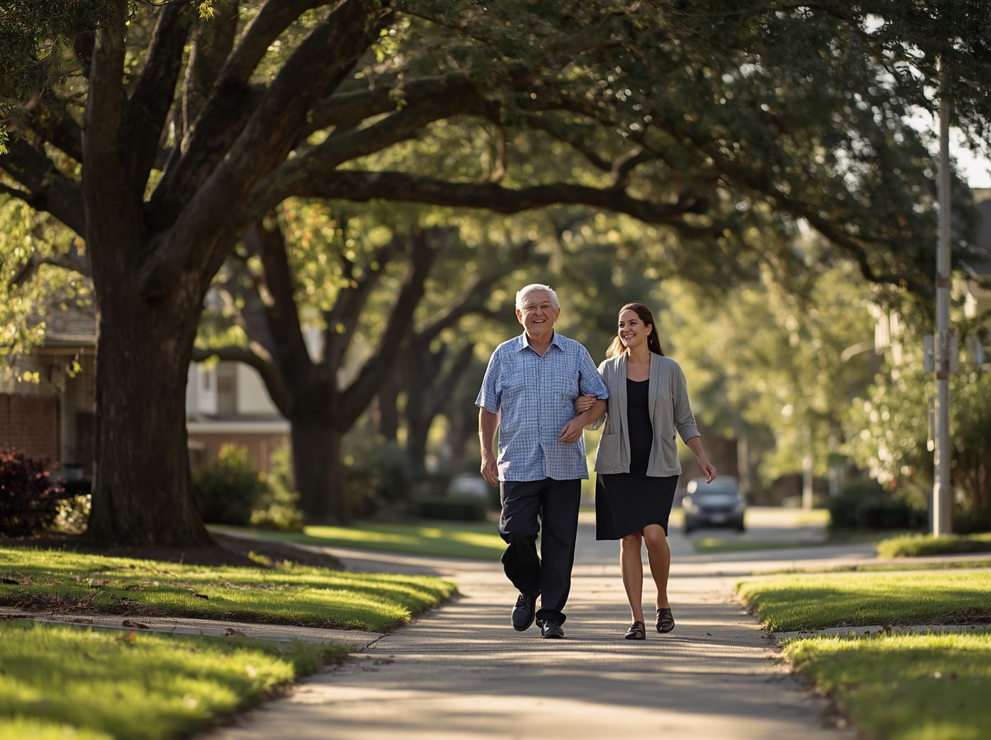In-home caregiver with senior client in Druid Hills Atlanta home