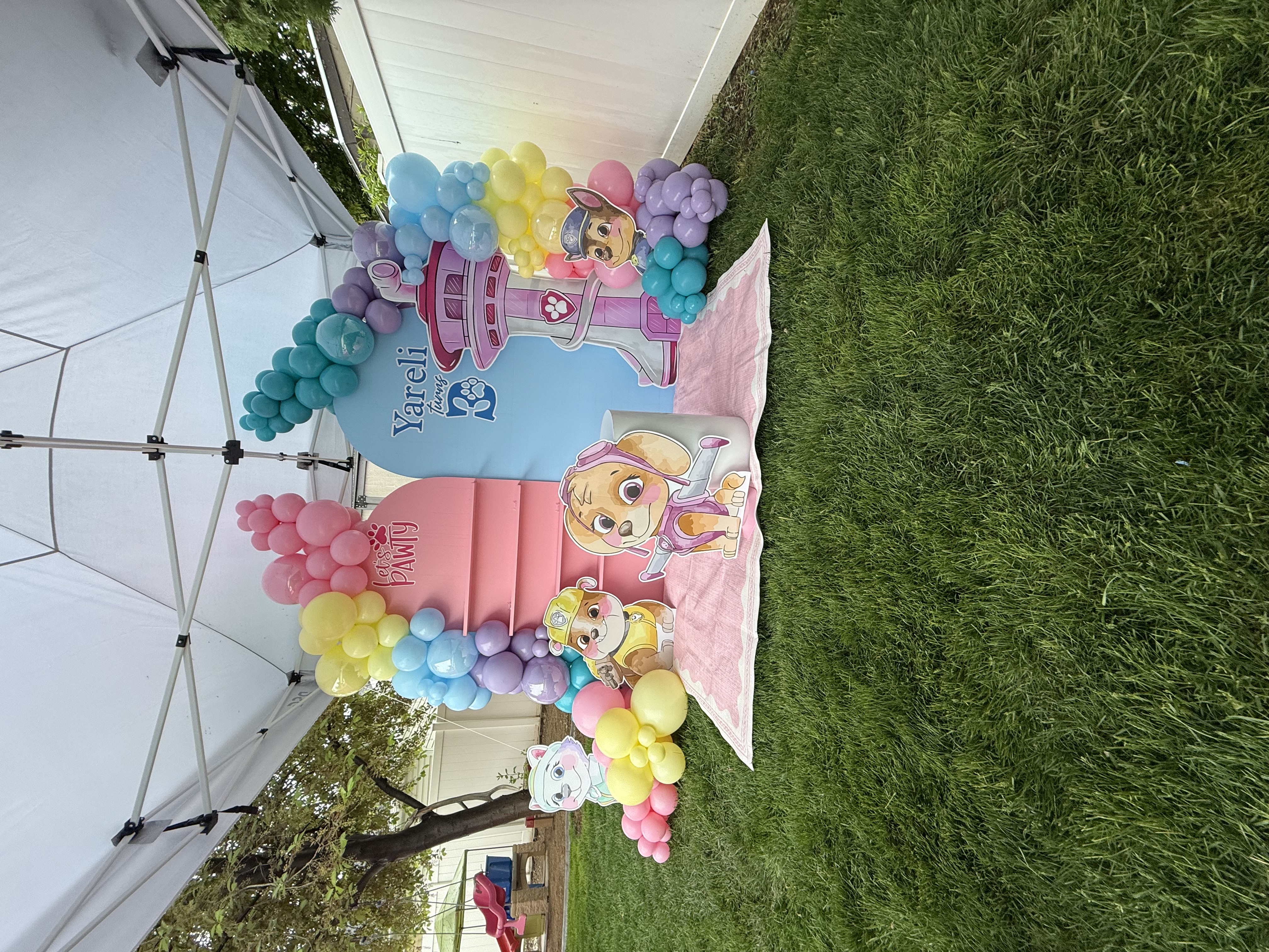 Paw Patrol themed balloon garland