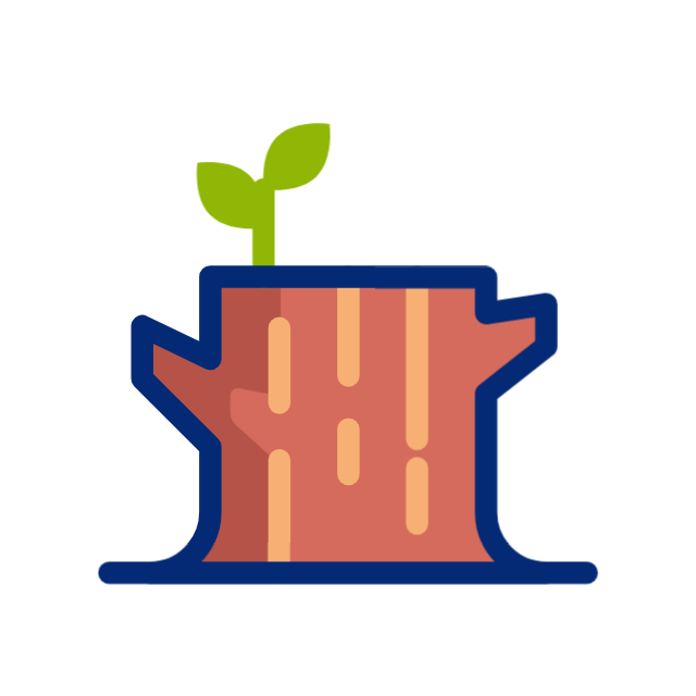 Animated icon representing professional tree service