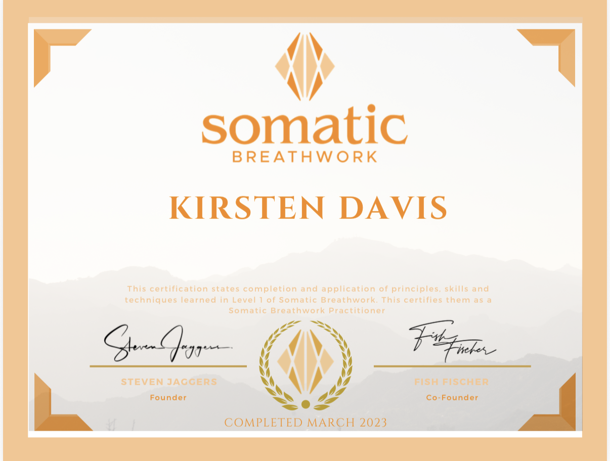 Kirsten Davis Somatiq breathwork certification, coaching business program instructor