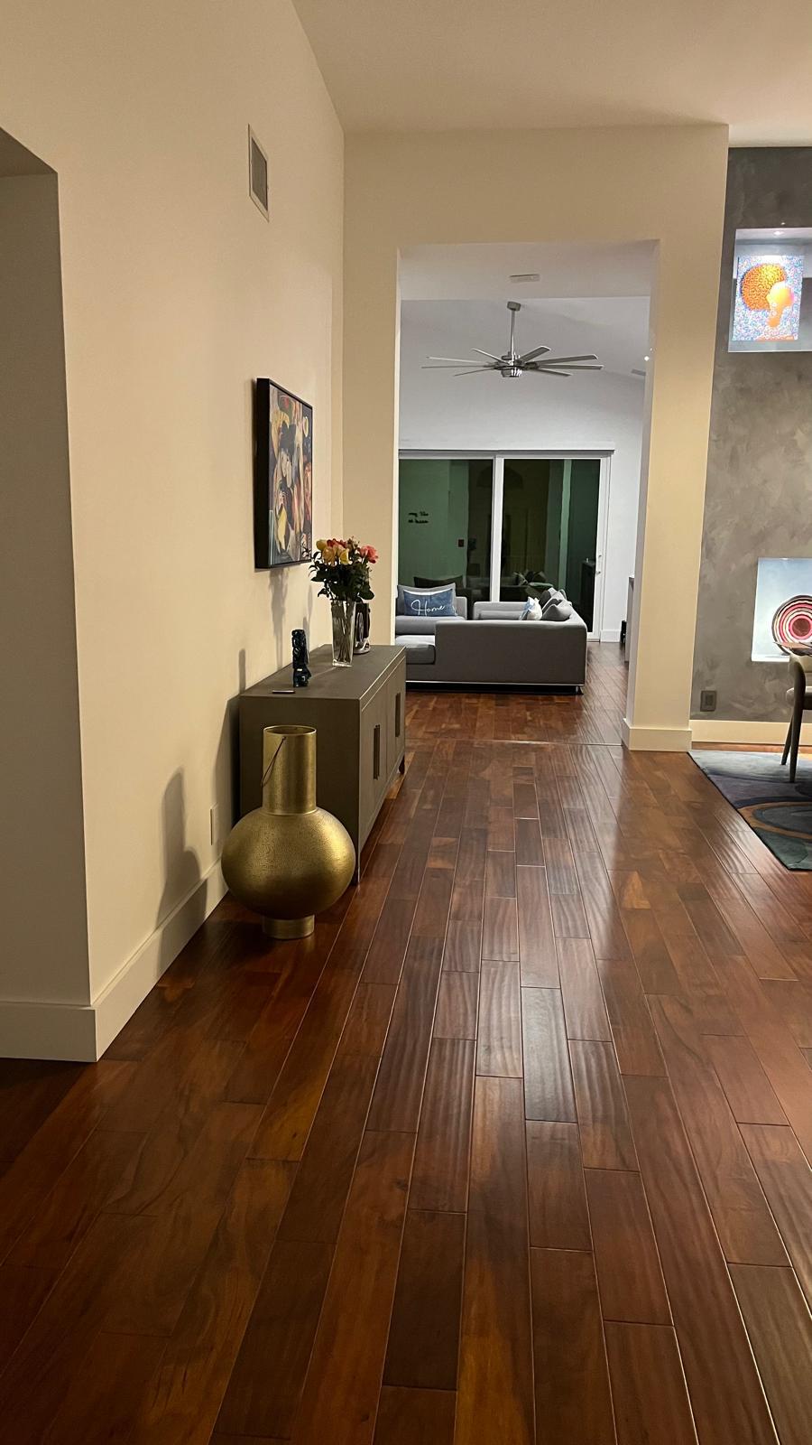 Living Area Sanitizing — Complete surface sanitizing and floor care in a Hollywood residence. Prime Pro Cleaning, Broward & Miami-Dade County, FL