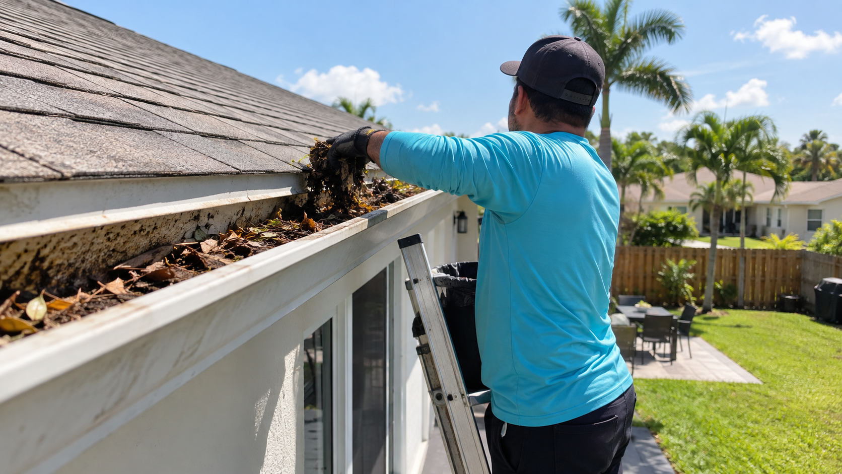 Gutter & Drain Cleaning — Prime Pro Cleaning professional service in Broward & Miami-Dade County, FL