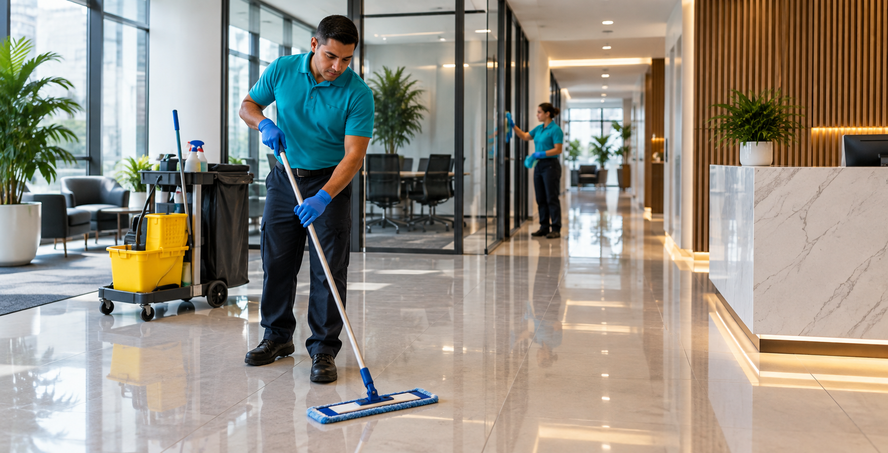 Janitorial Cleaning performed by Prime Pro Cleaning professionals in Broward and Miami-Dade County, Florida