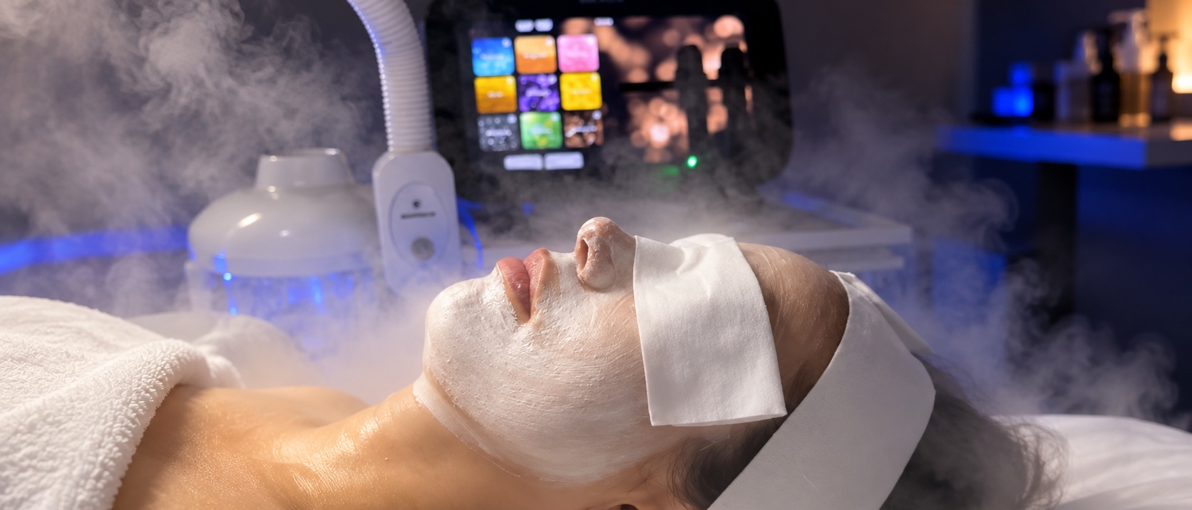 Serene luxury medspa treatment room at TS Browshes Esthetics & Laser in Pembroke Pines