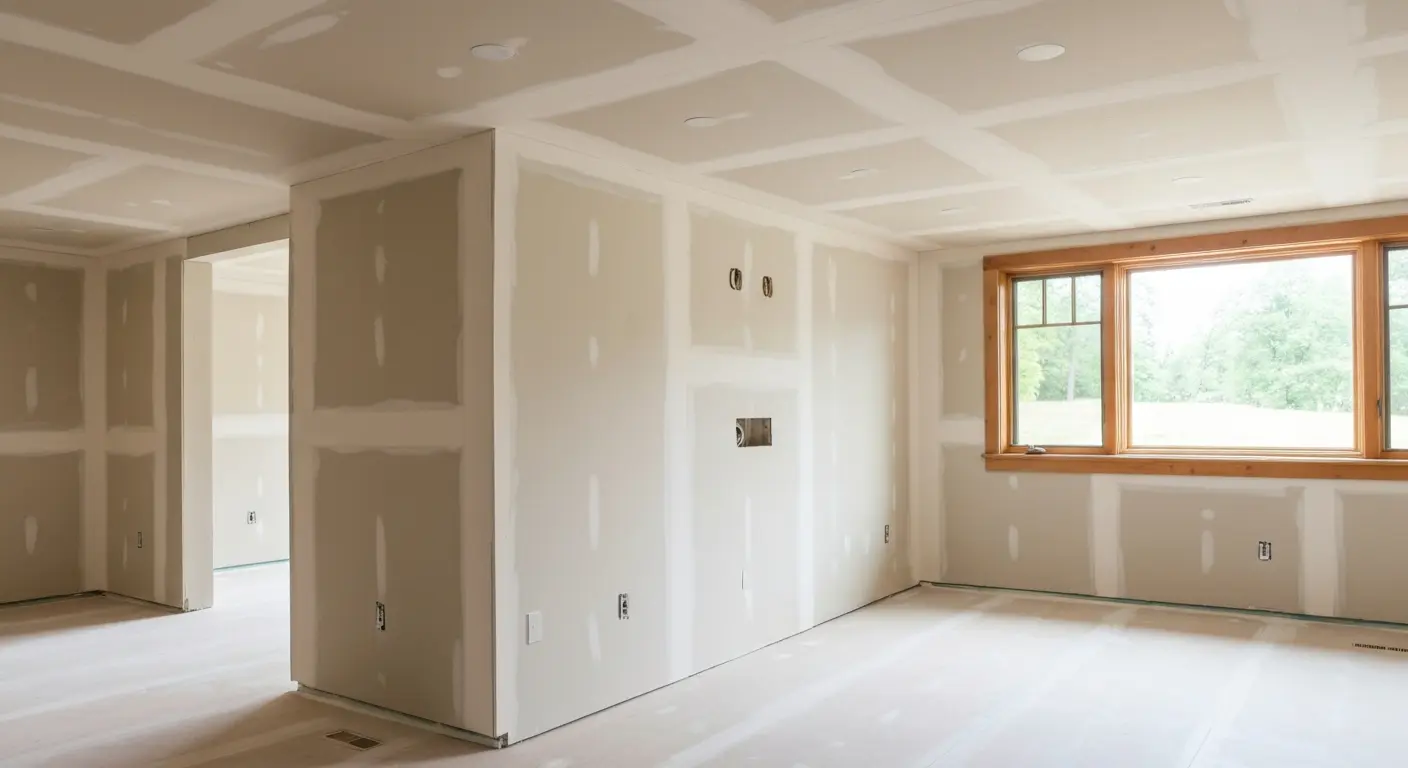 Finished basement with media area and natural light