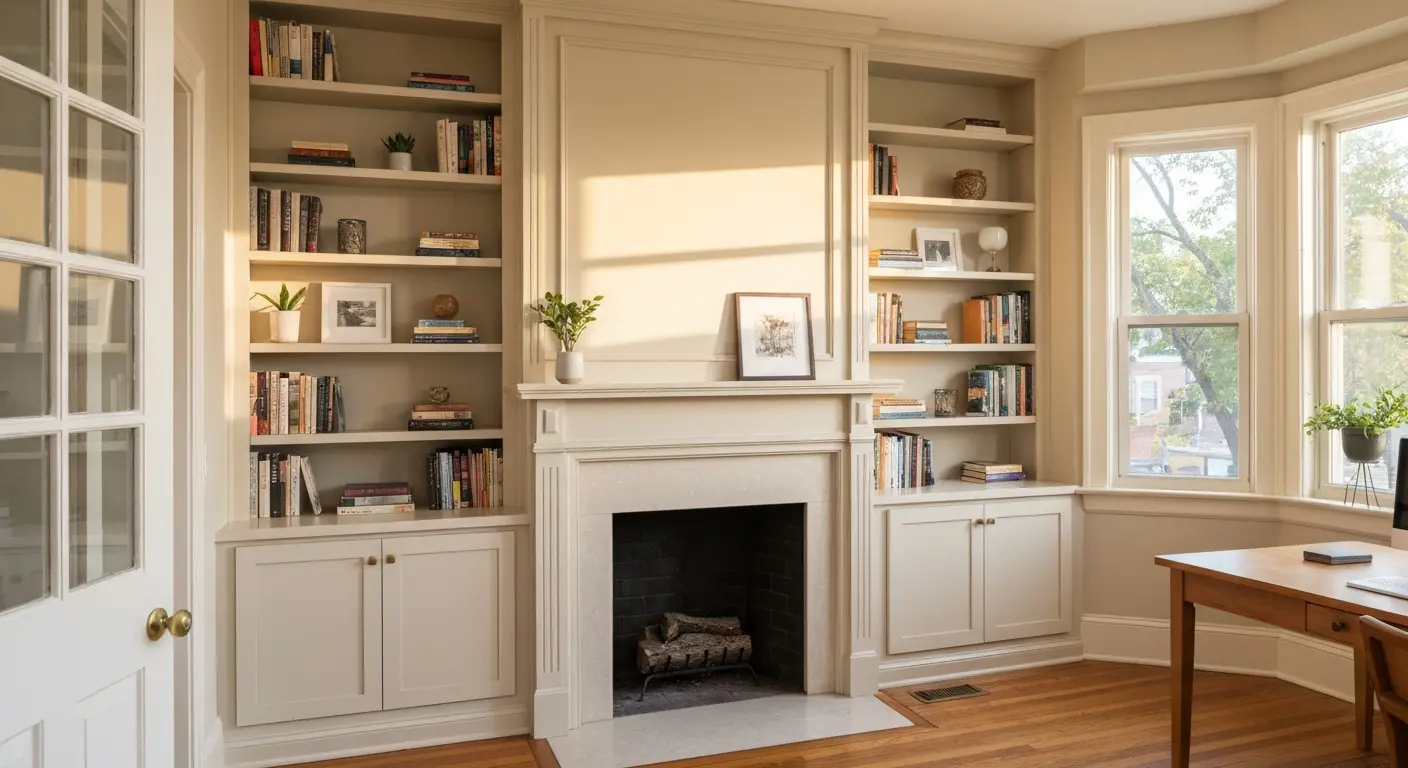 Built-in shelving