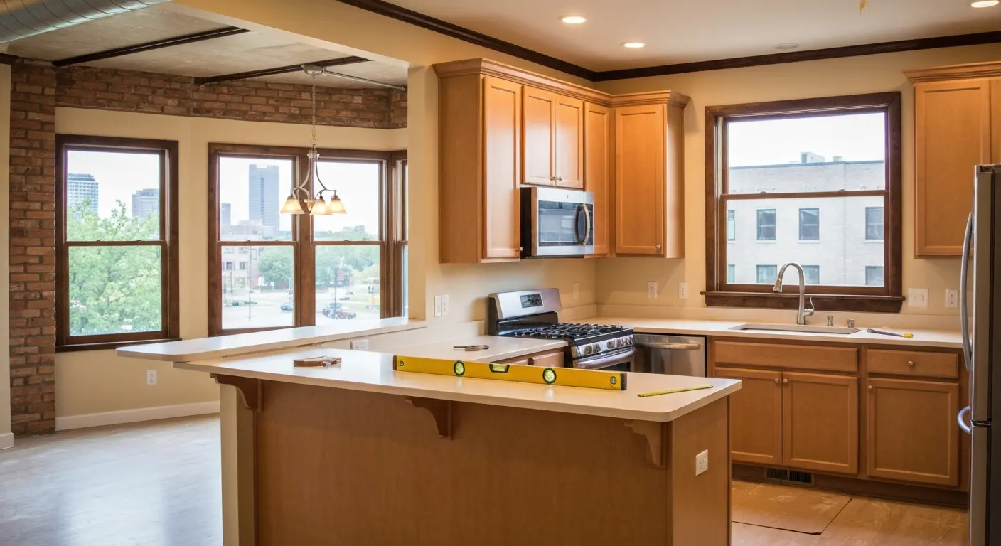 Open concept floor plan