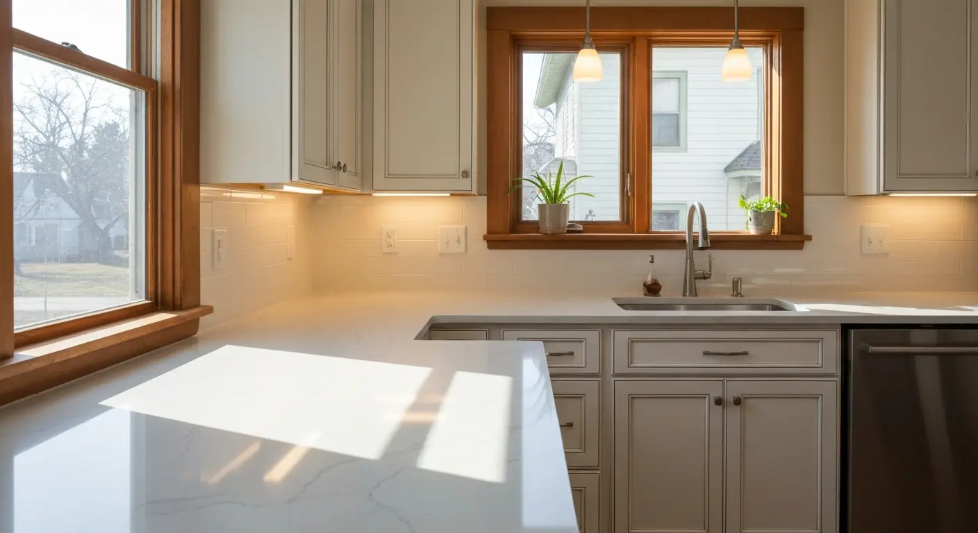 Kitchen remodel with custom cabinets and countertops