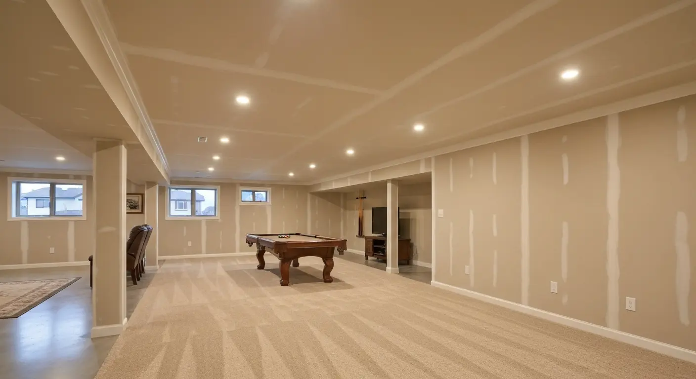 Finished basement family room