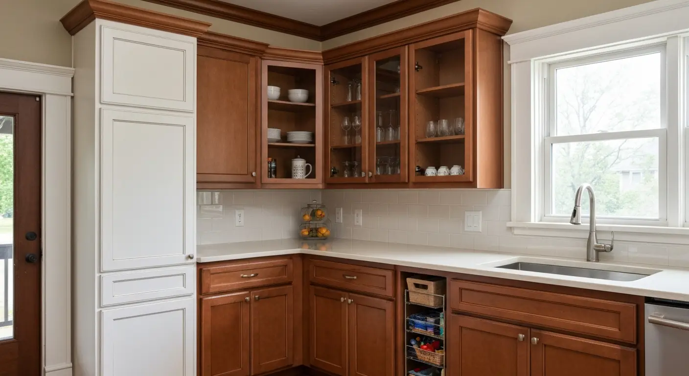 Custom kitchen cabinet installation