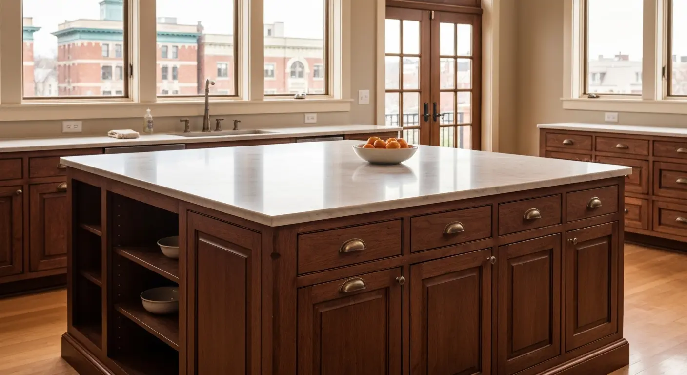 Custom cabinet kitchen island
