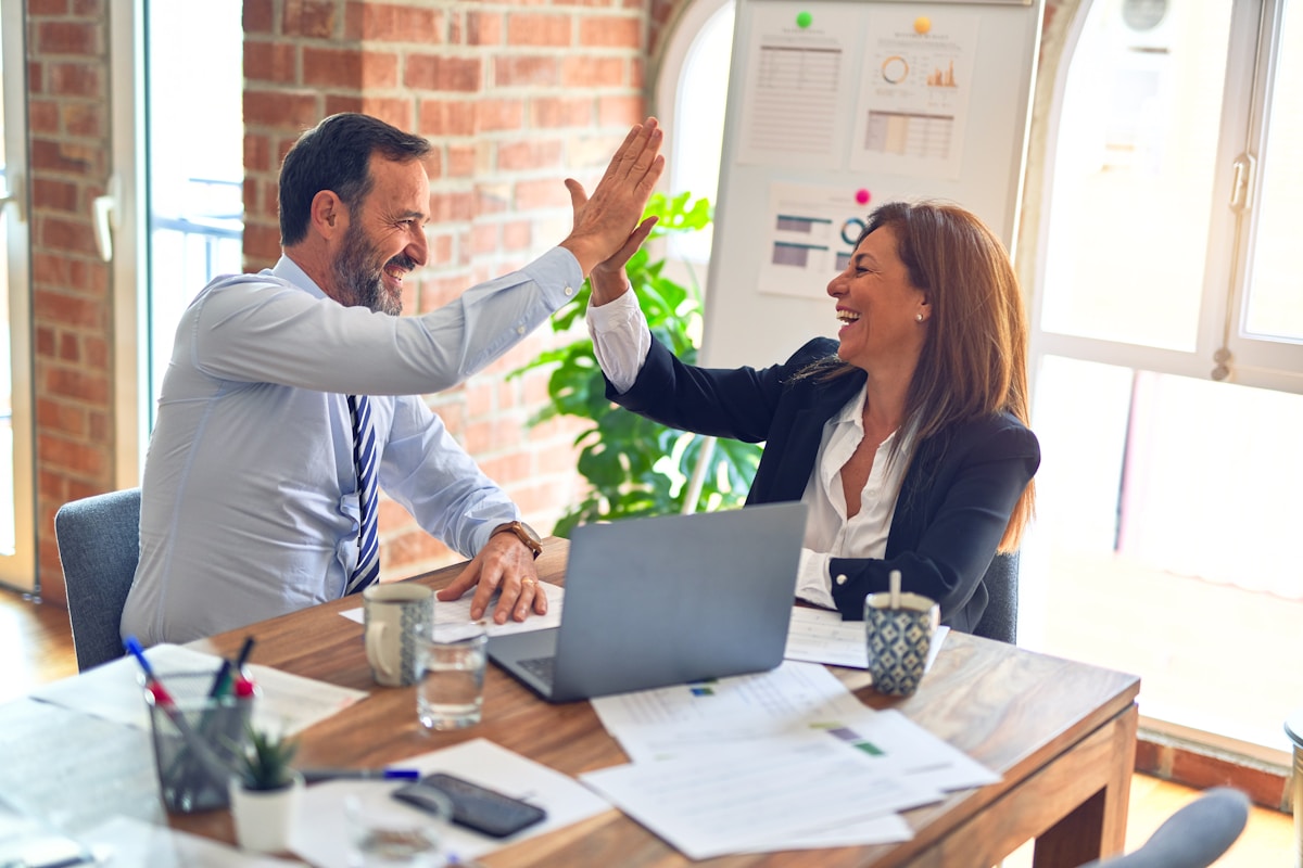 Contractor managing business phone calls and customer communication
