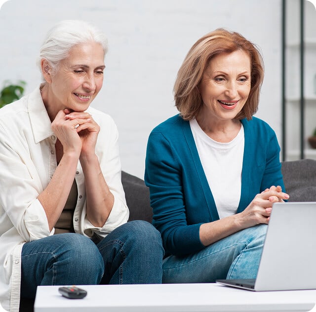 Senior couple exploring their home purchase options