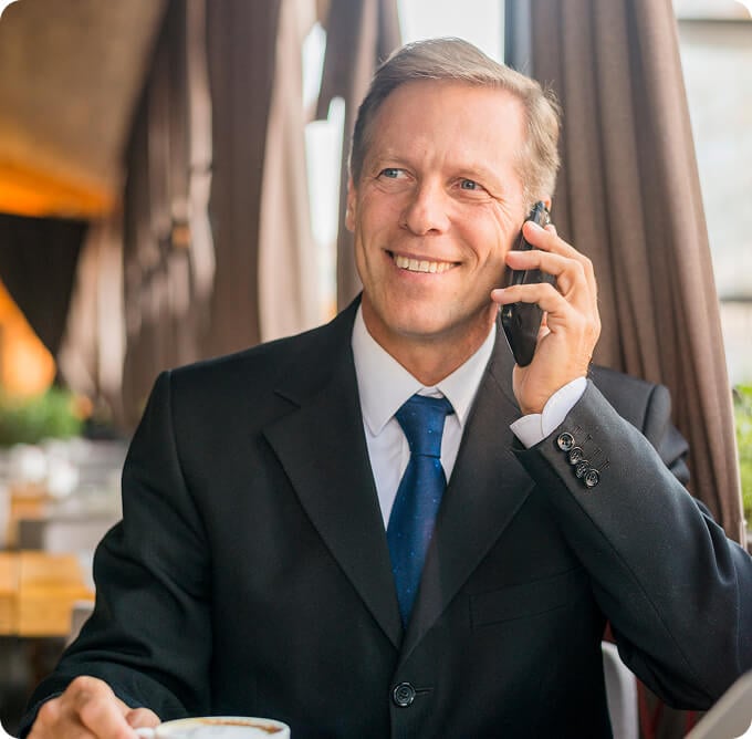 Home Reverse partner on a call with a client