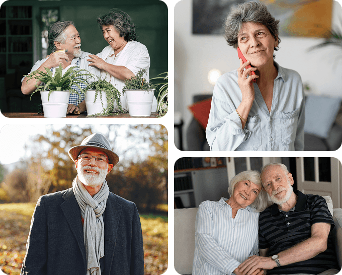 Homeowners enjoying their retirement