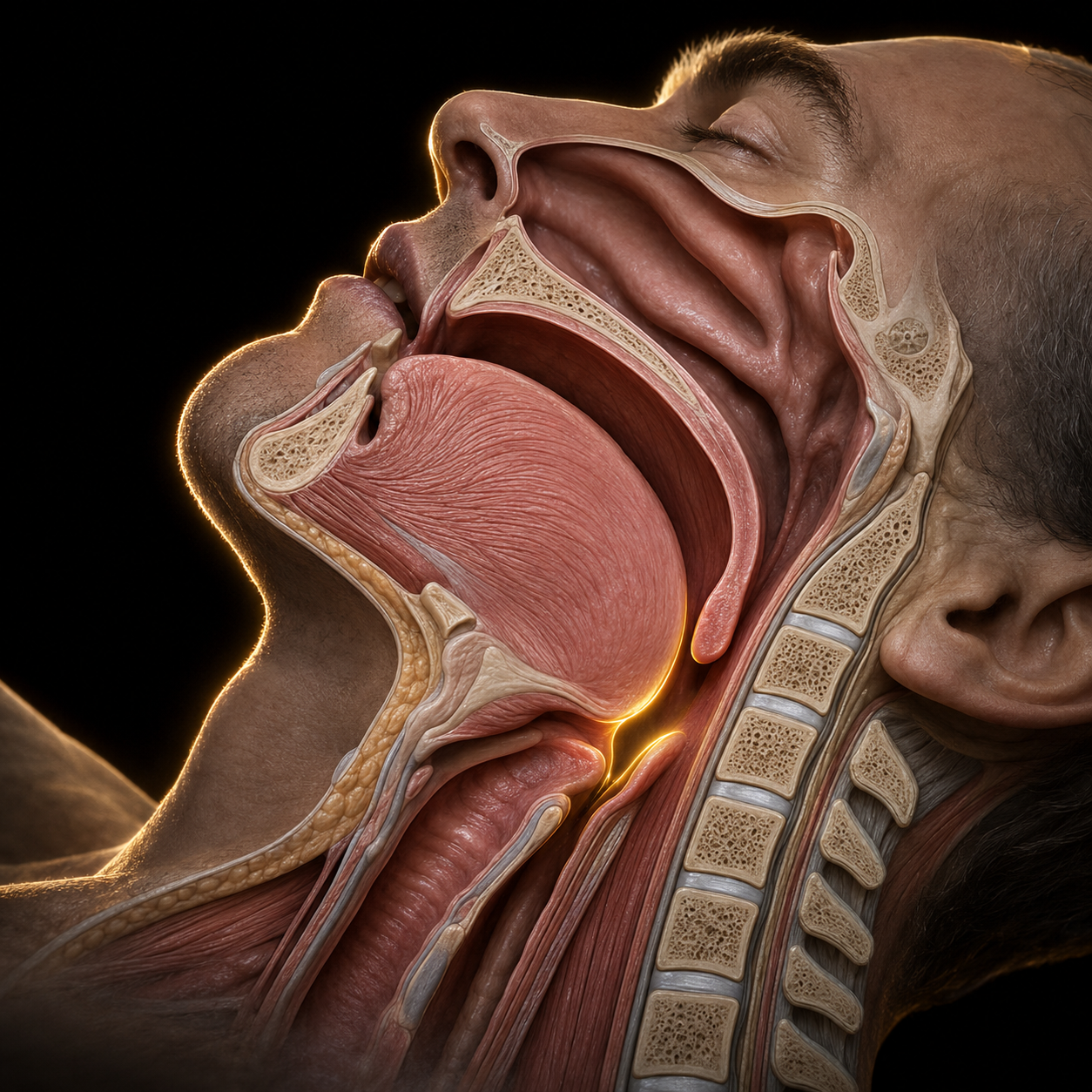Anatomía de la vía aérea superior · Apnea obstructiva del sueño