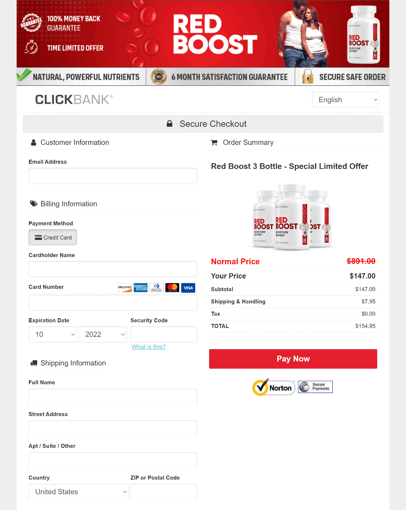Secure Order Page