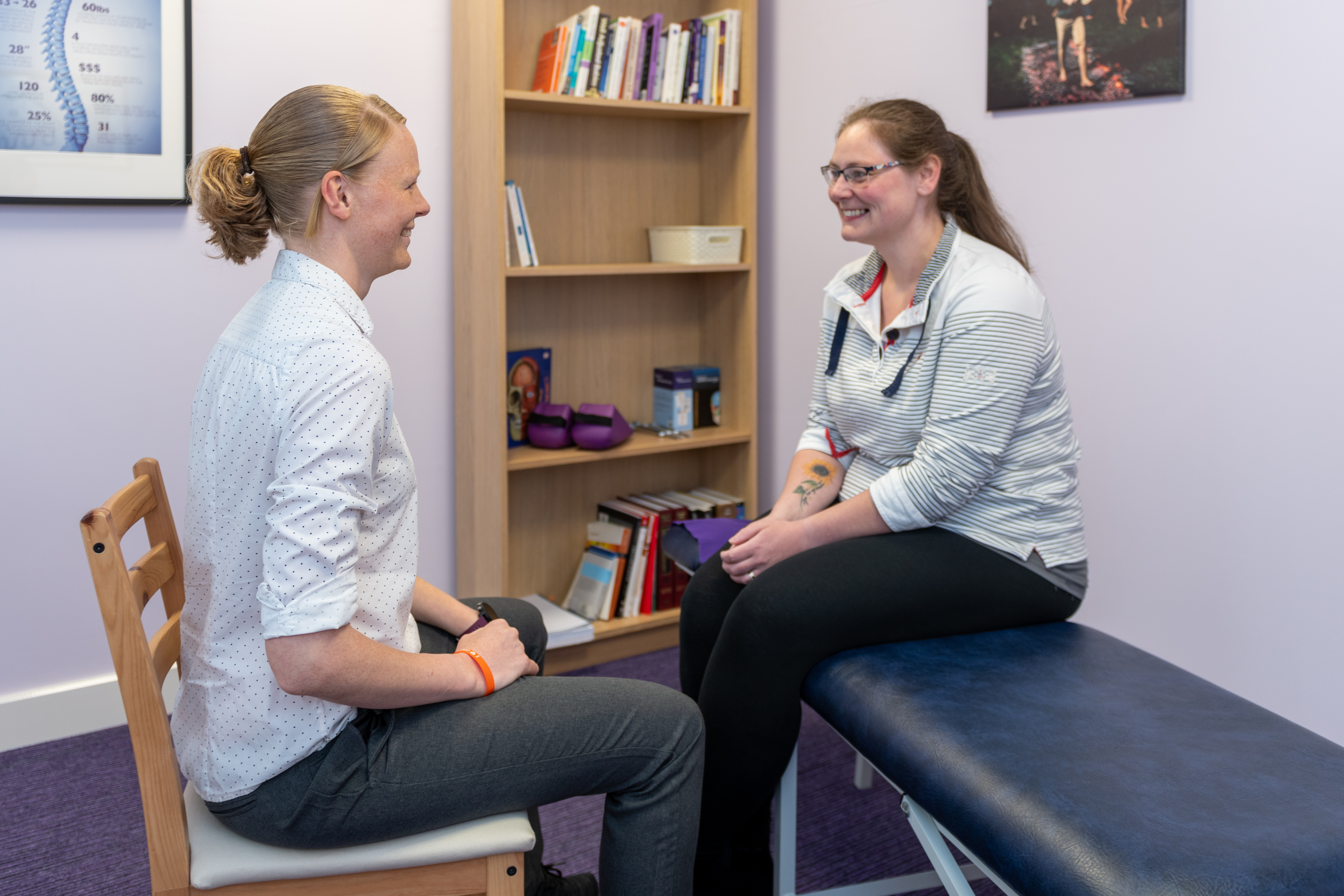 Laura and patient during a consultation