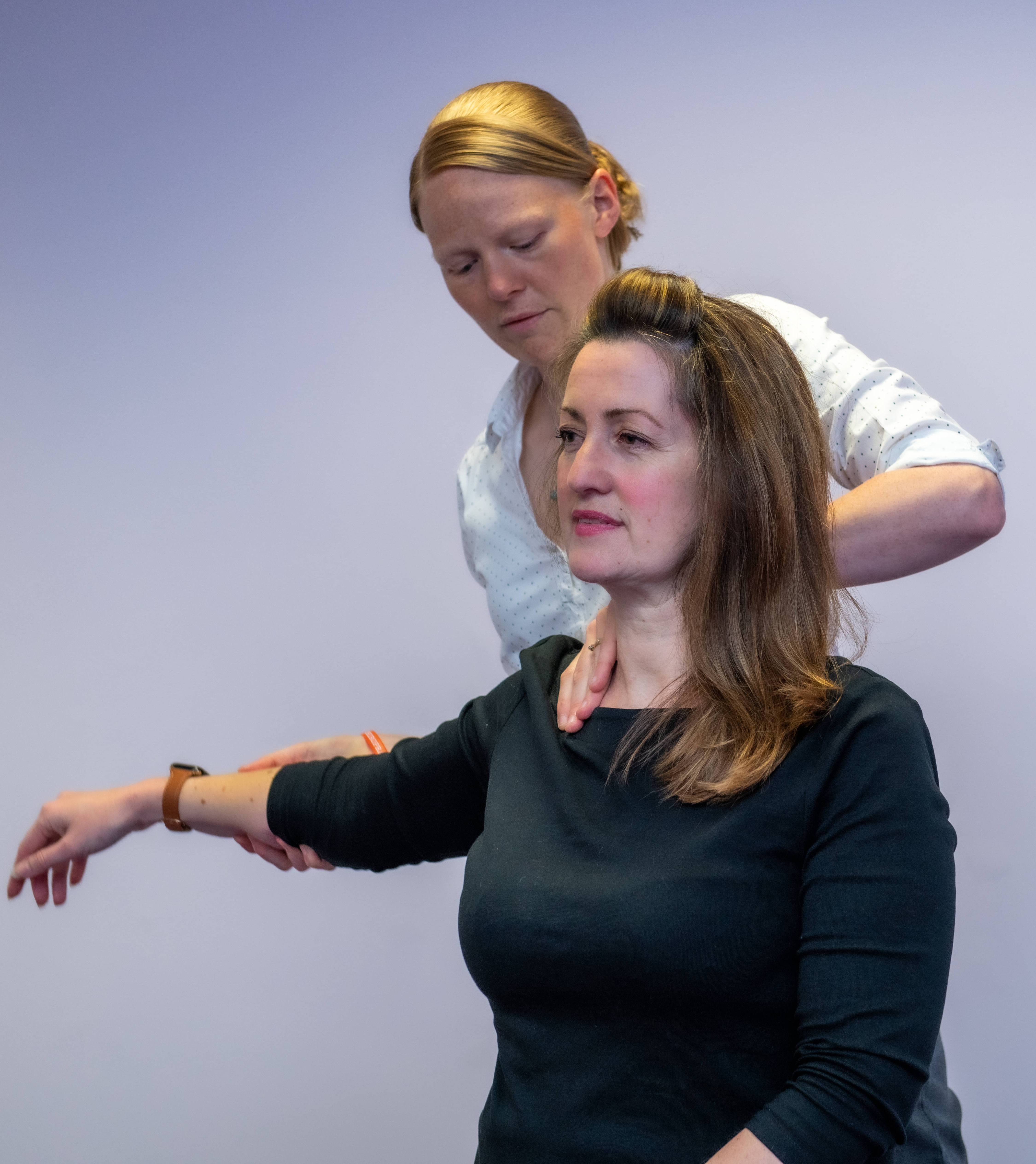Laura and patient during a consultation