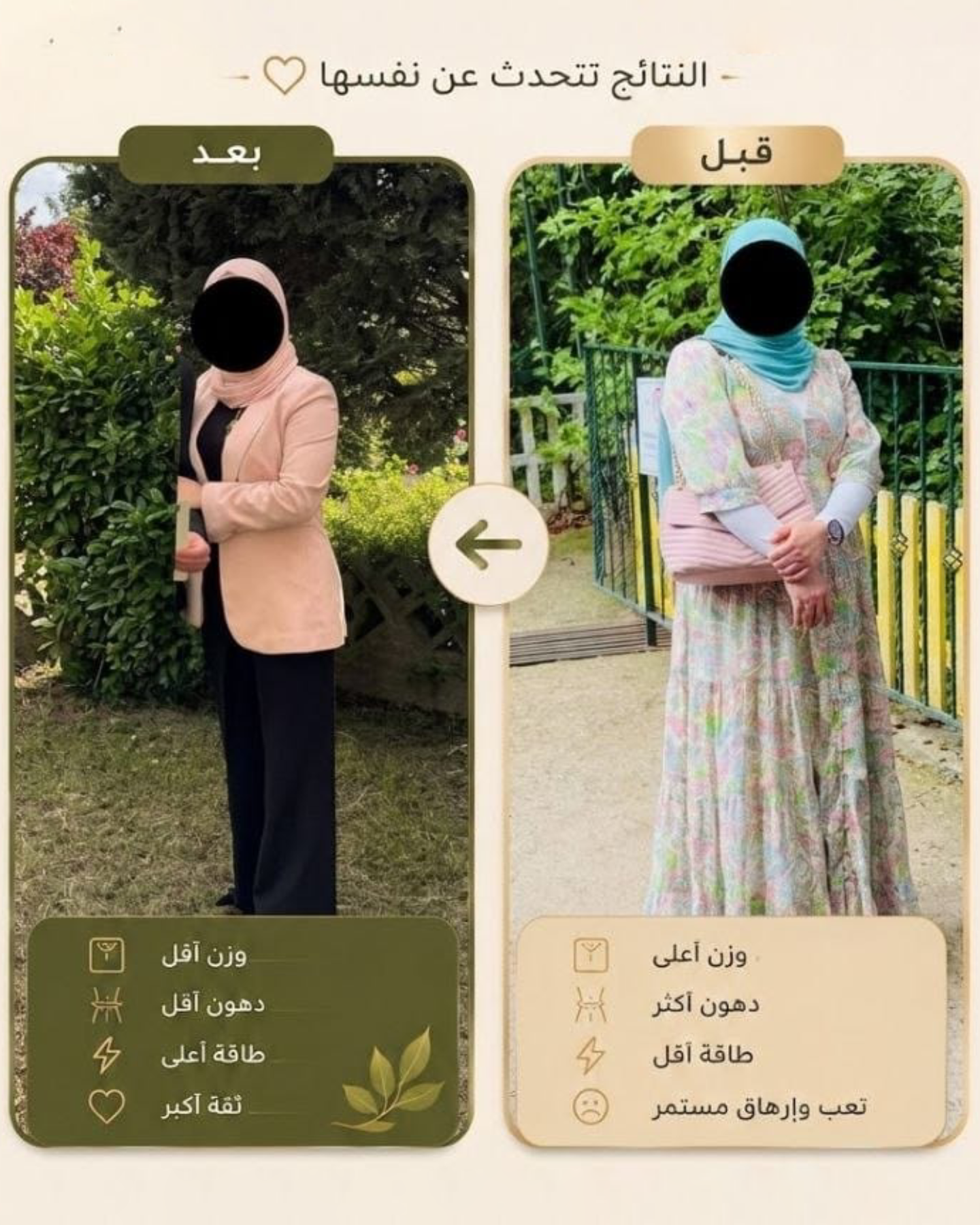 نتيجة سيدة مع تحدي 21 يوم