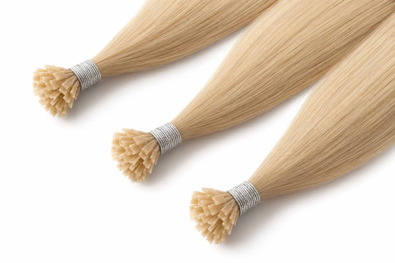 Extensiones de nano keratina de cabello natural