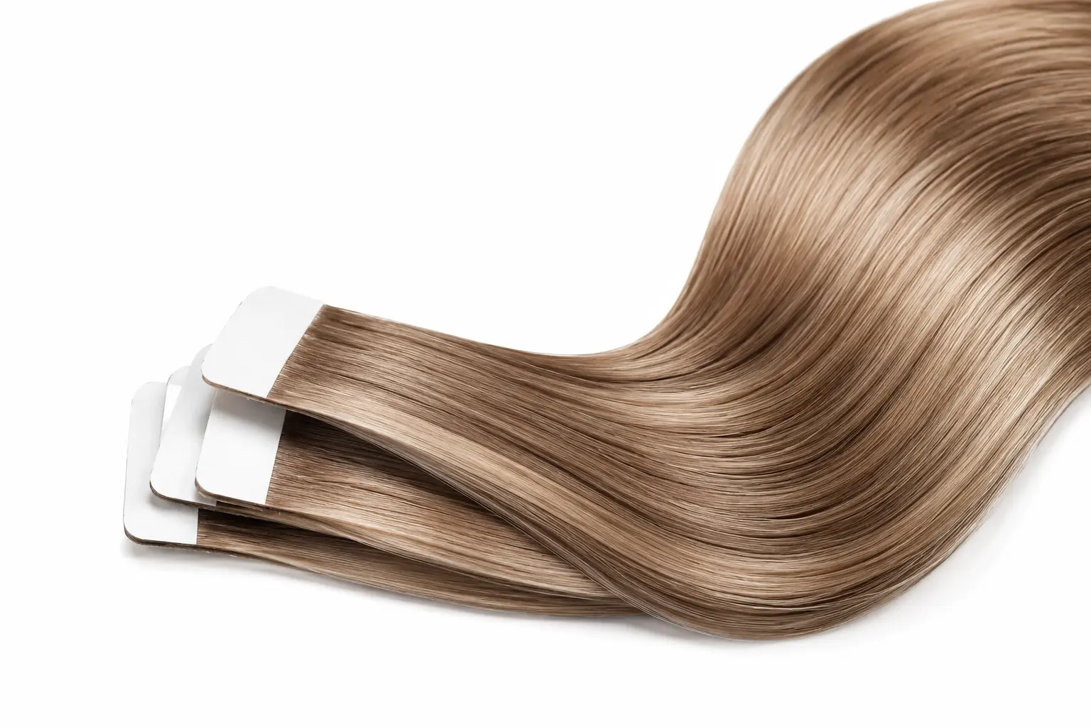 Extensiones adhesivas de cabello natural