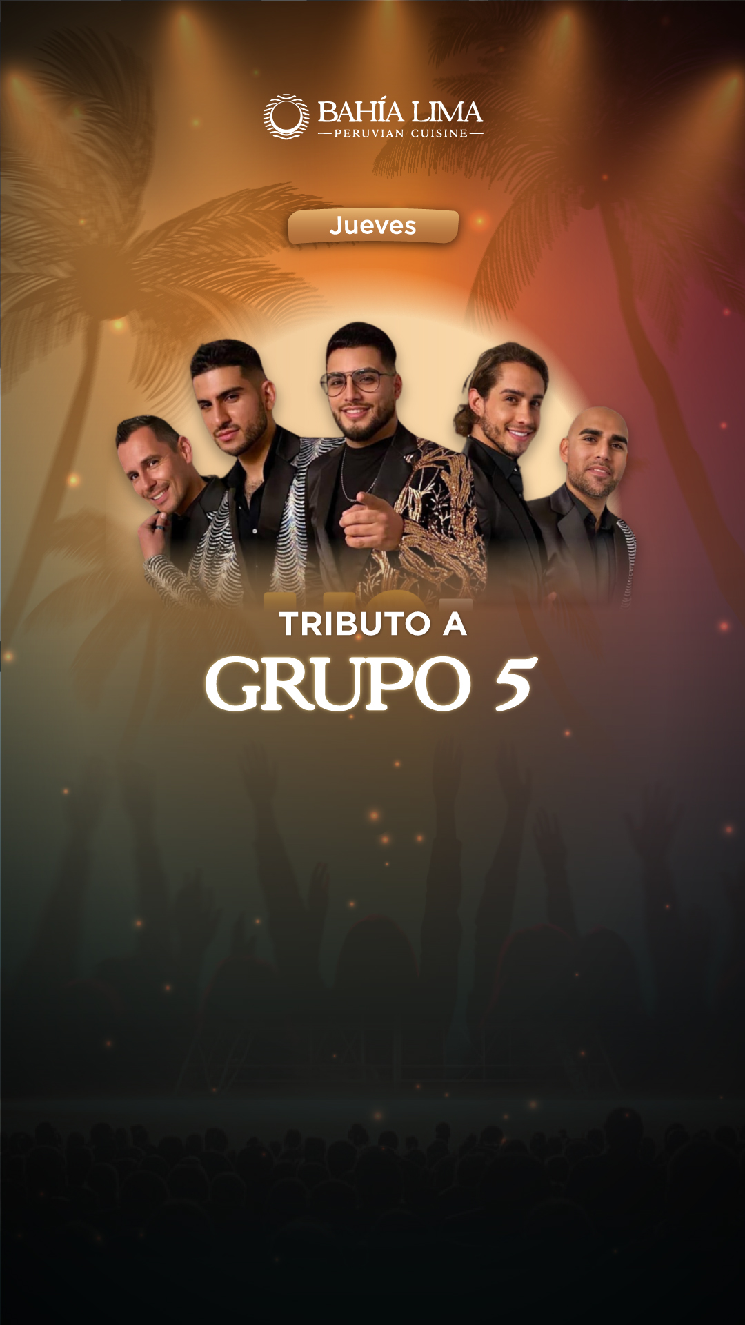 Tributo a Grupo 5 en Bahía Lima