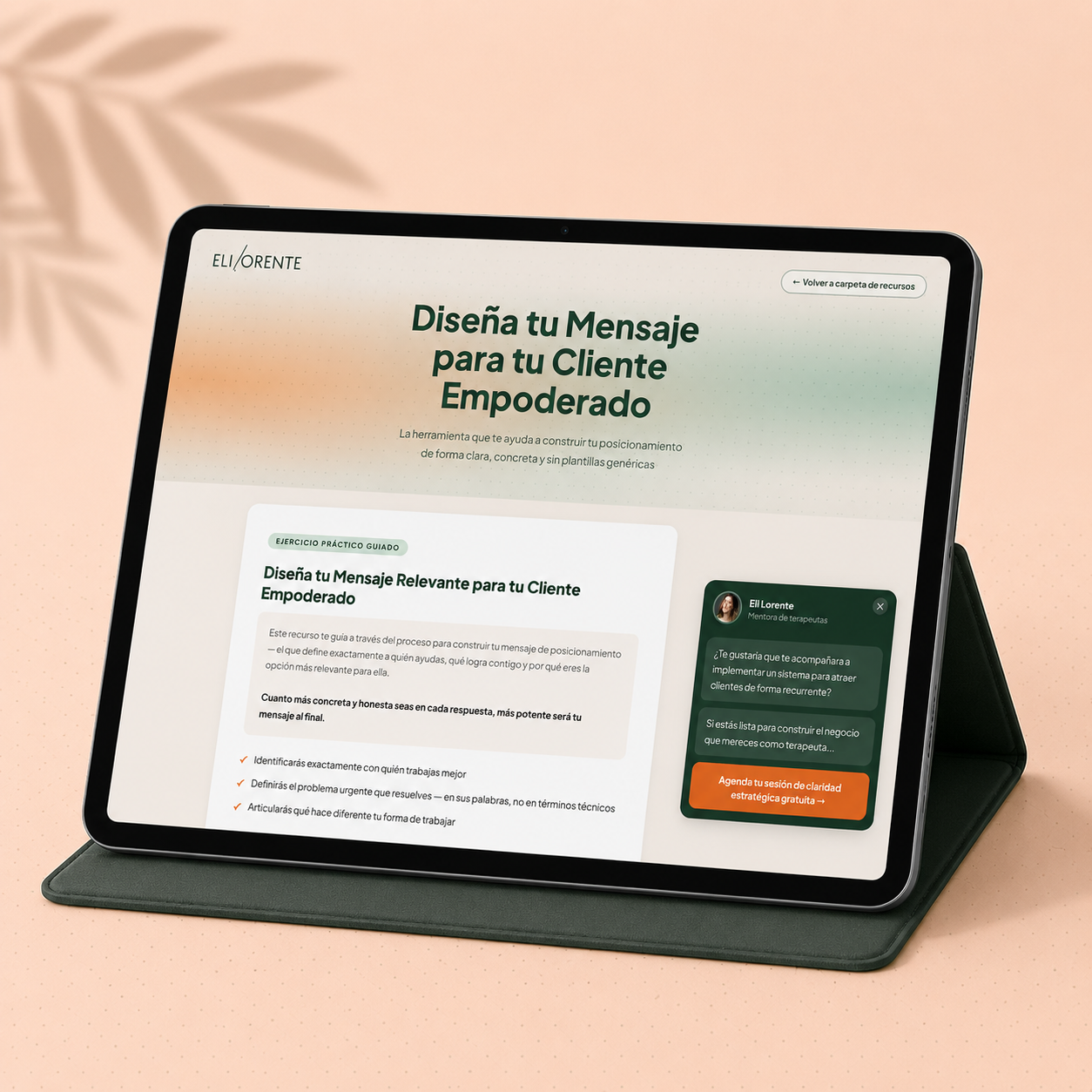 Mockup guía mensaje y posicionamiento