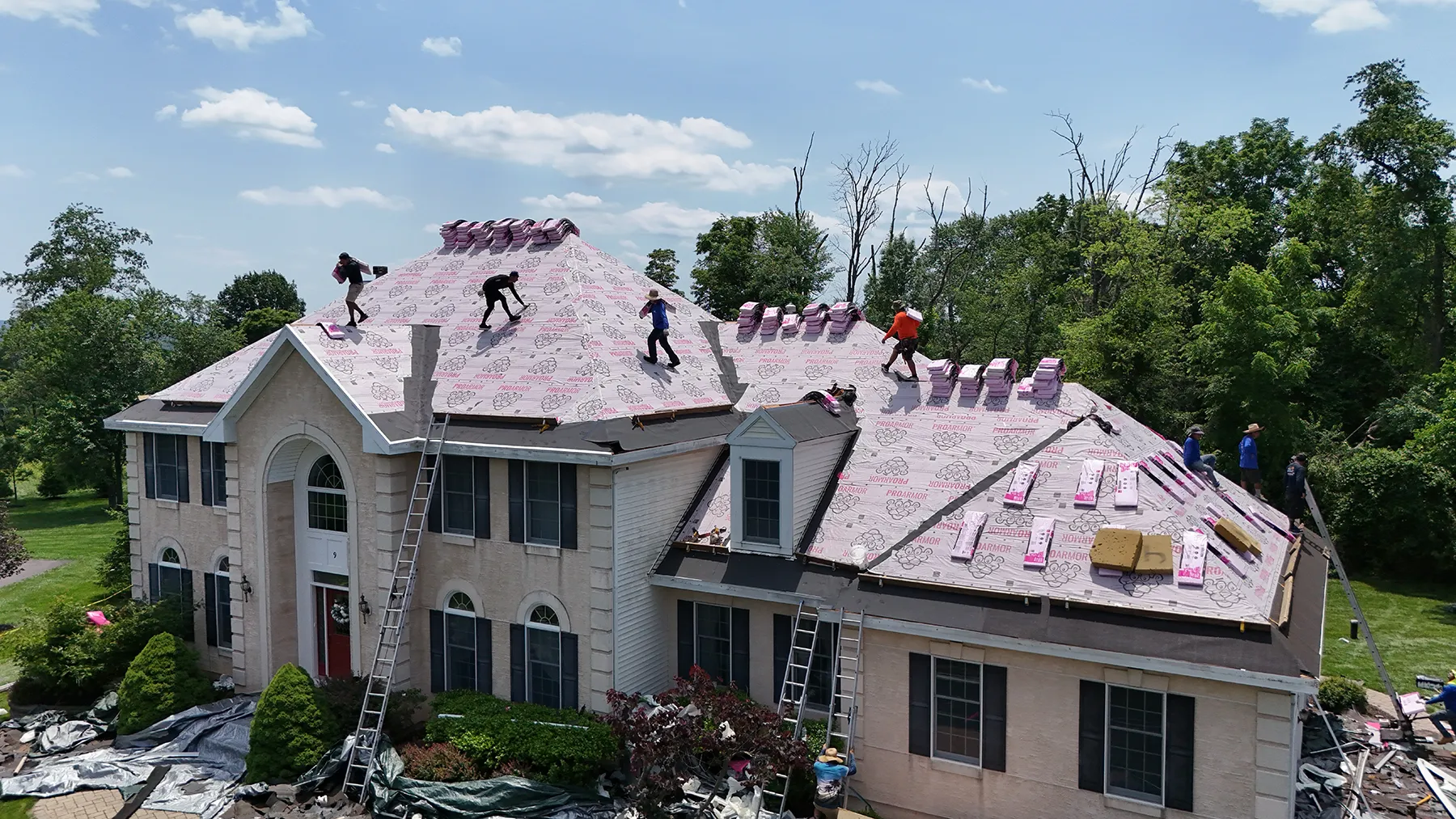 Roofing team providing clear next steps