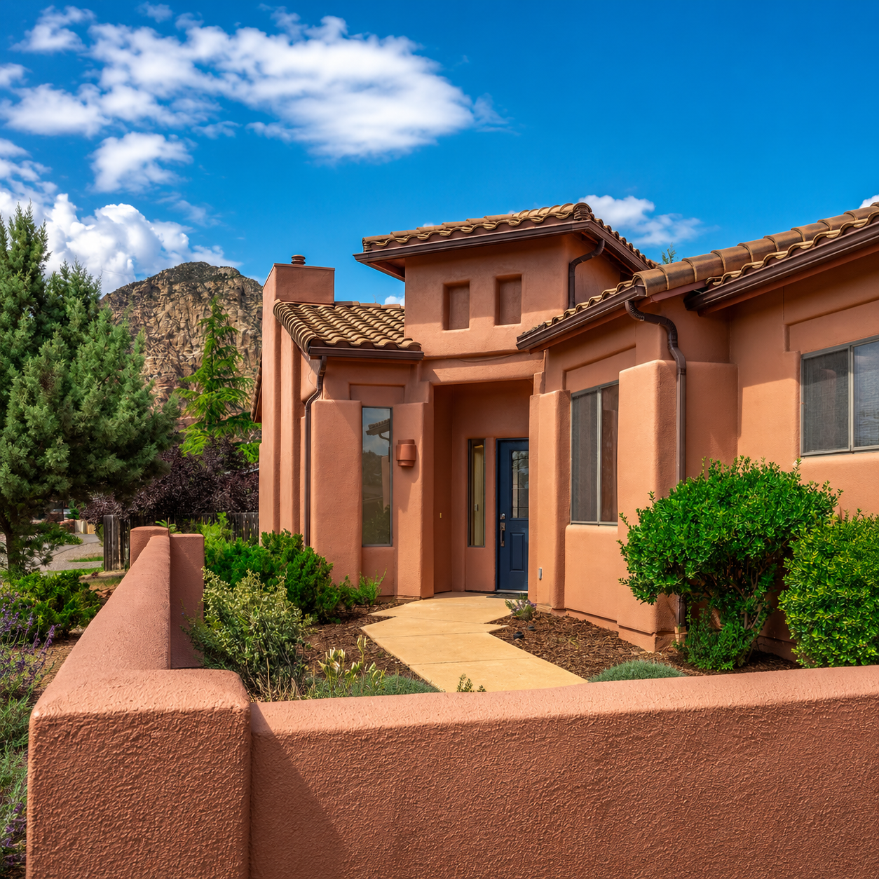 Exterior of the three-bedroom rental home in Sedona, Arizona
