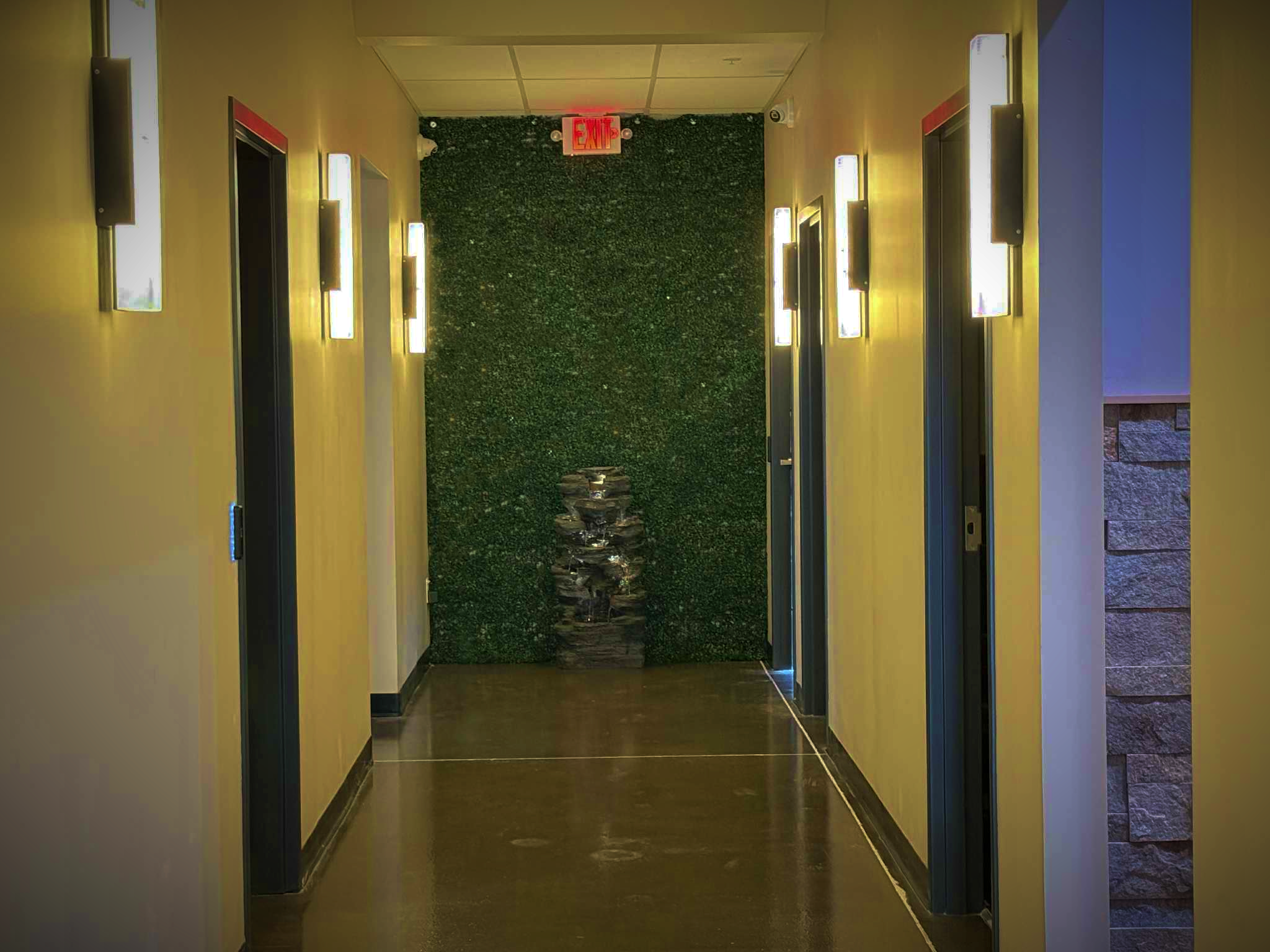 Private changing rooms and amenities