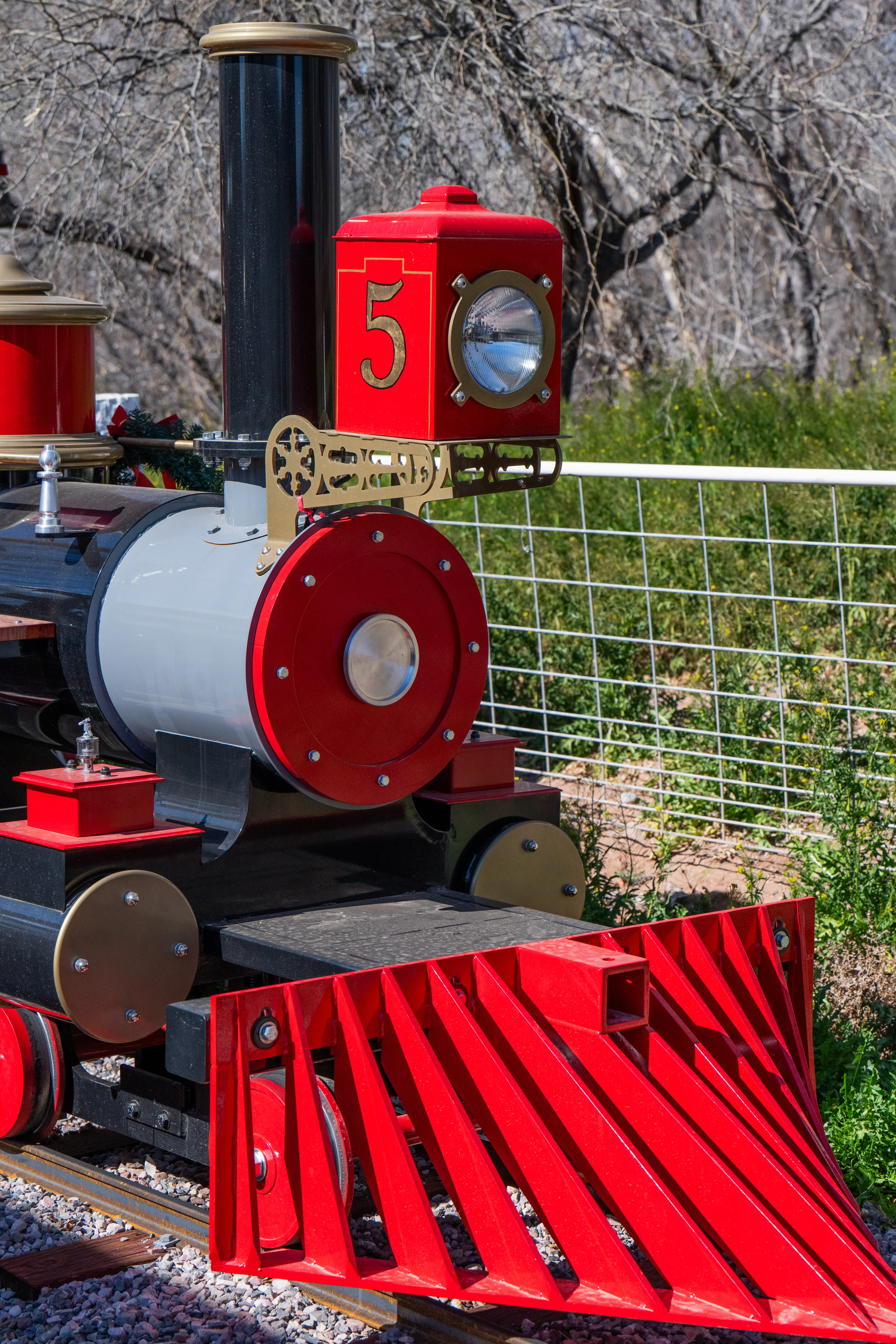 Precision craftsmanship of a Ride On Railroad locomotive