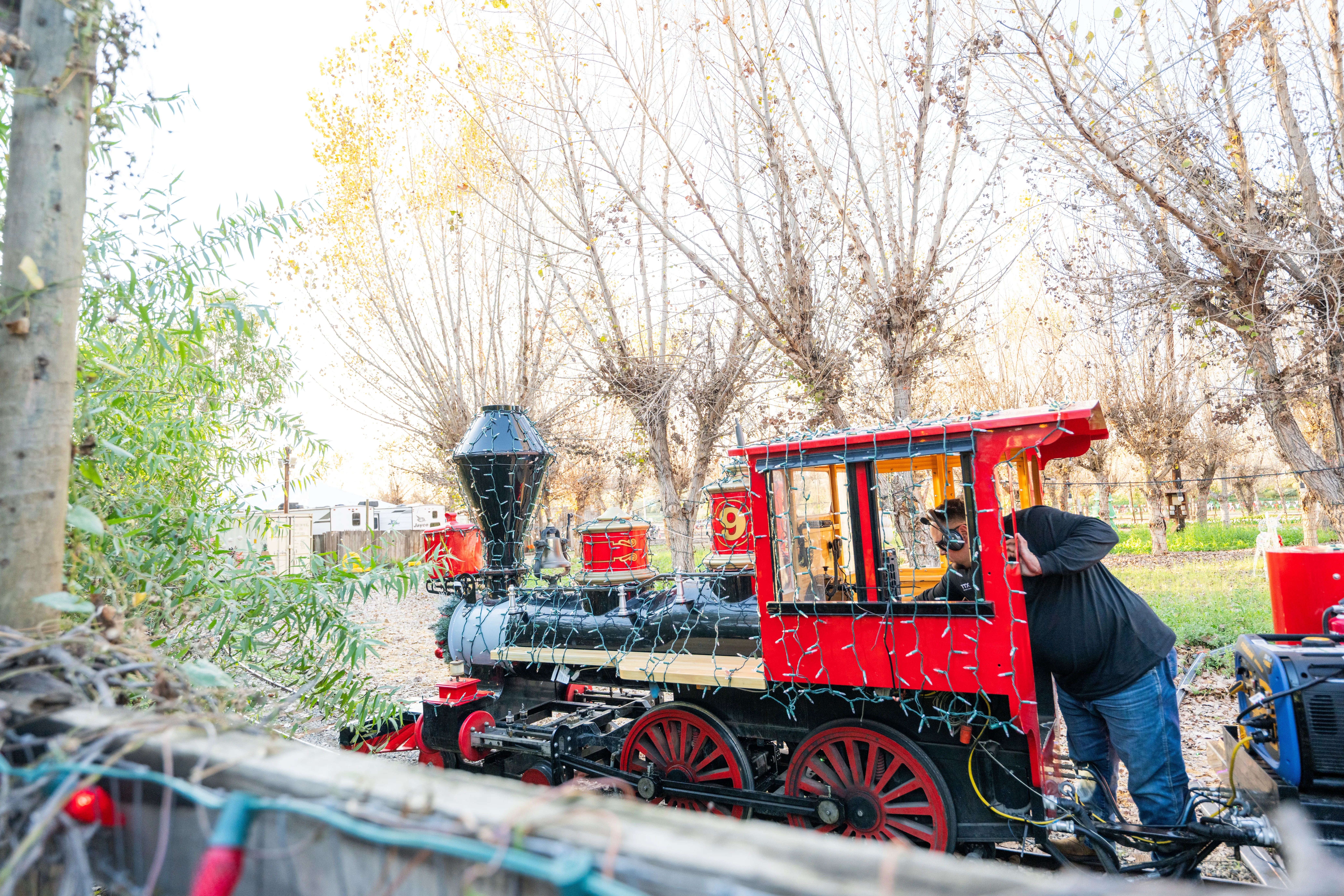 American manufacturing of a Ride On Railroad locomotive