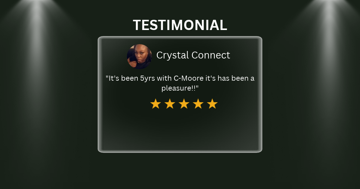 Client testimonial for C-Moore Tax and Business Solutions, testimonial image one