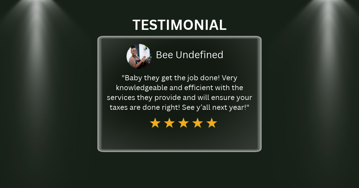 Client testimonial for C-Moore Tax and Business Solutions, testimonial image two