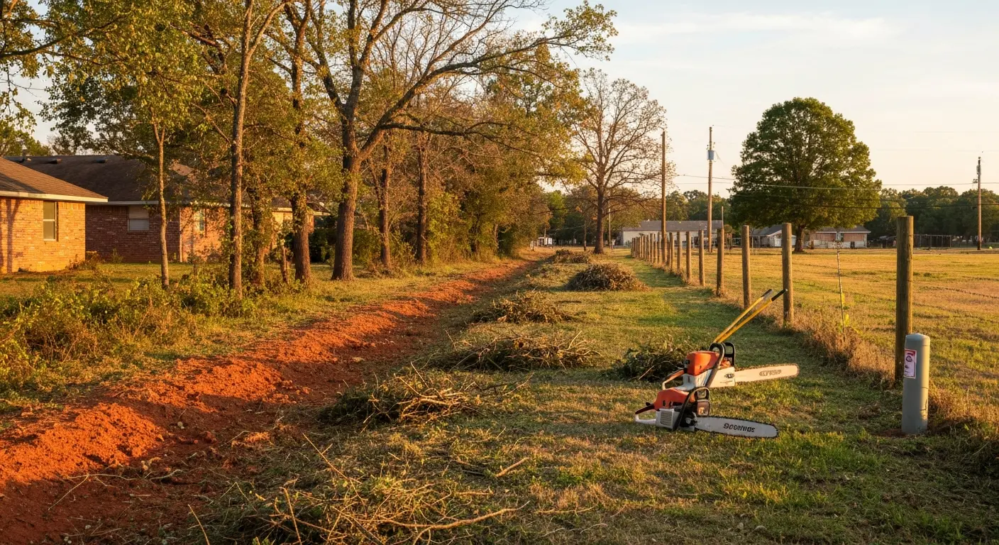 Right-of-way clearing near Muskogee