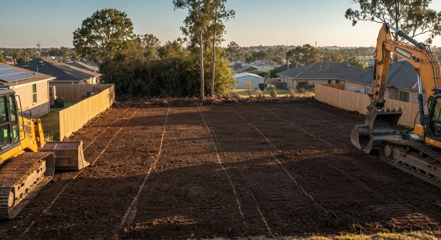 Before and after land clearing