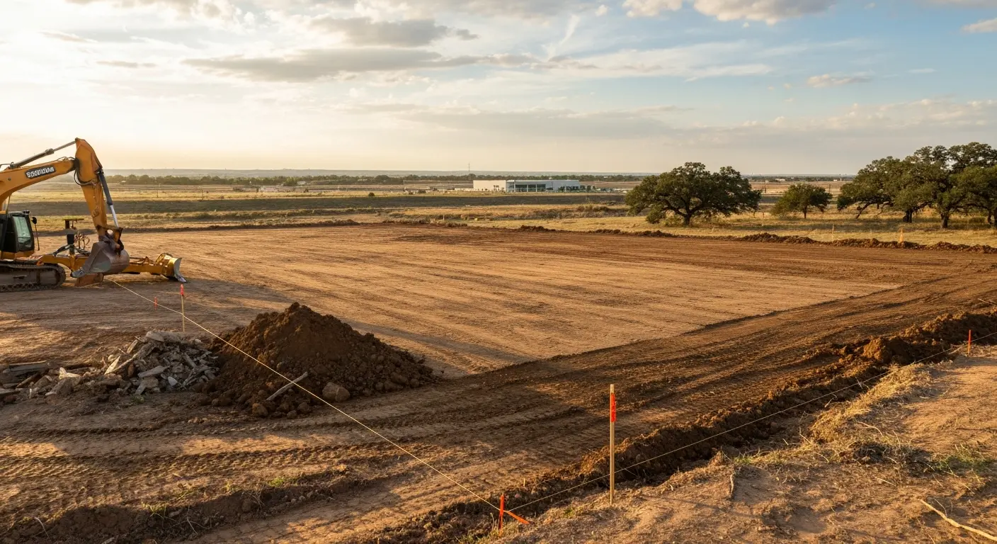 Commercial site preparation in Owasso