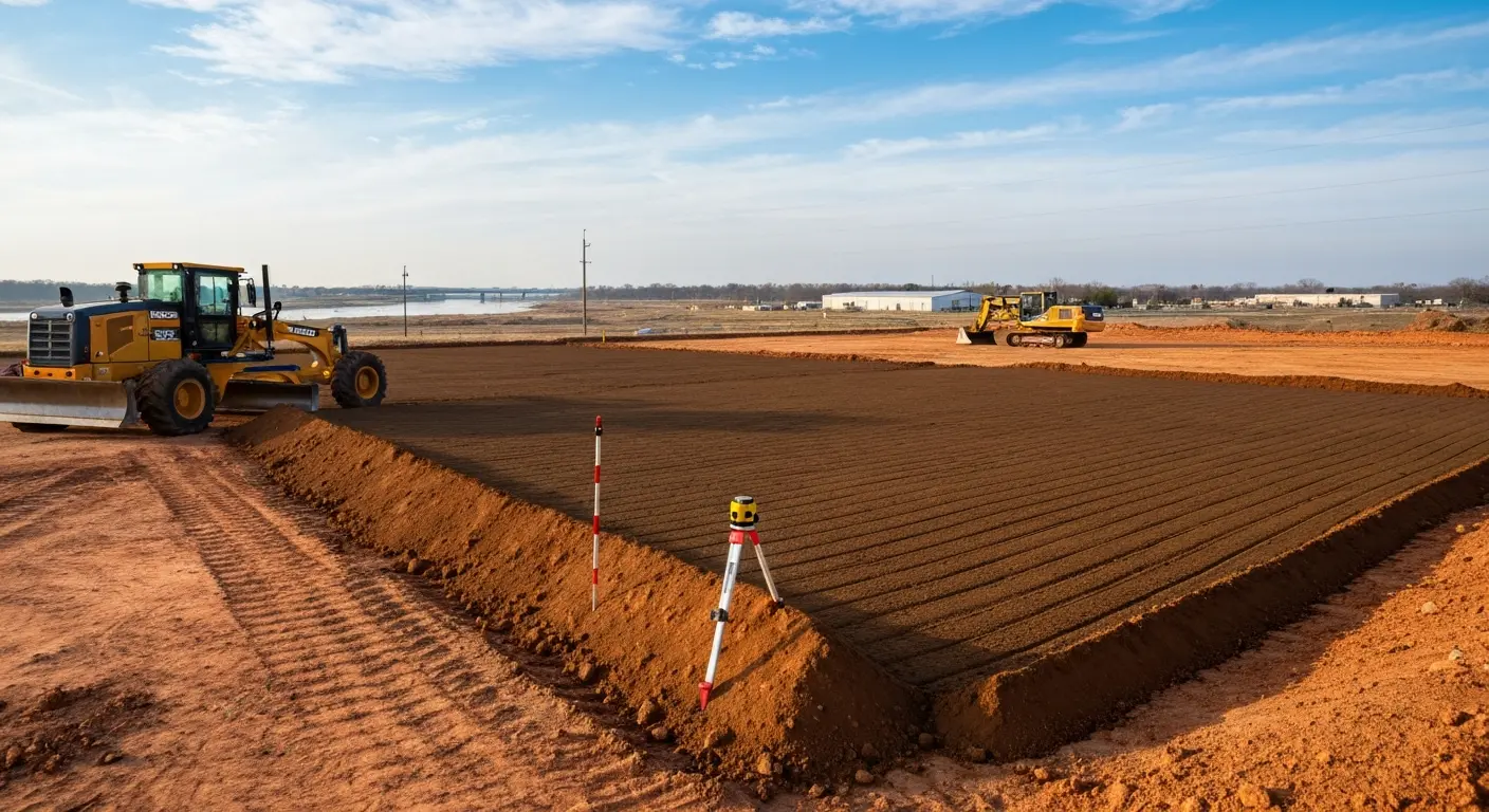 Site grading in Muskogee