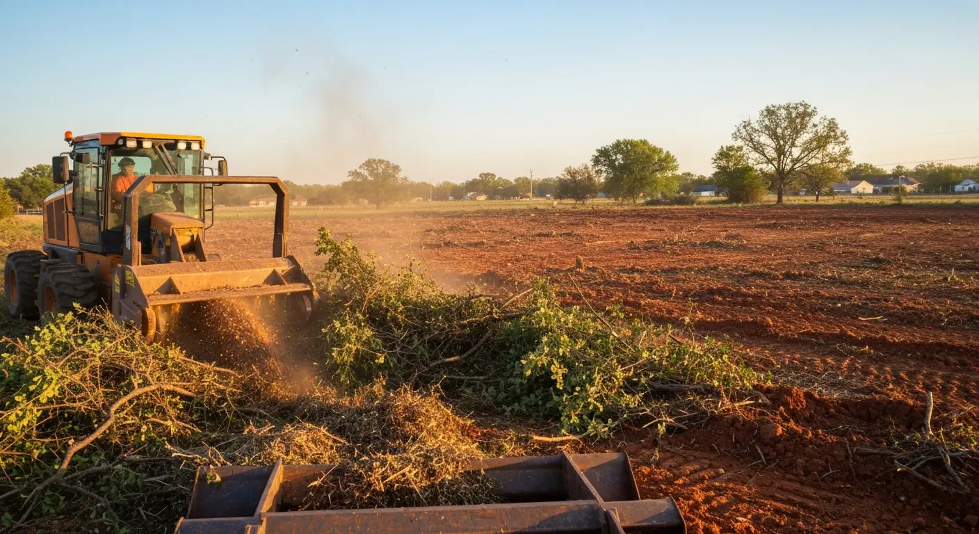 Forestry mulching equipment at work
